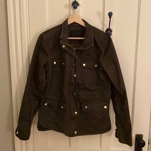 J Crew Military Green Field Jacket - Size Medium Tall